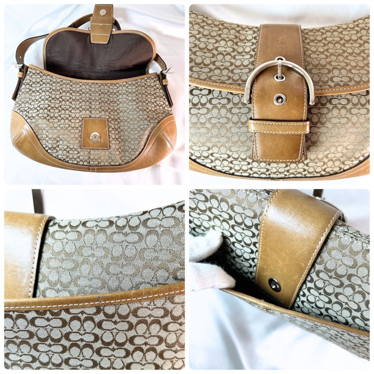 未使用級✨ コーチ ハンドバッグ ソーホー パッチワーク 肩掛け ミニボストン 美品 COACH コーチ ワンショルダーバッグ SOHO ソーホー ミニ