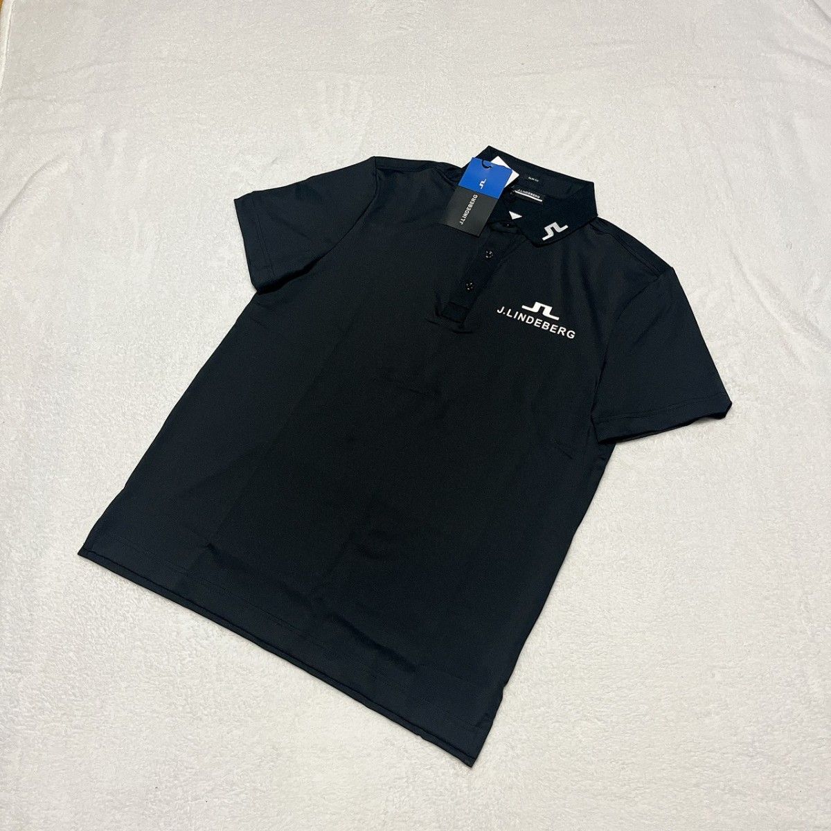 新品 J.LINDEBERG ゴルフ 半袖ポロシャツ ブラック メンズ M 新品 J LINDEBERG ゴルフ 半袖ポロシャツ ブラック M メンズ 春