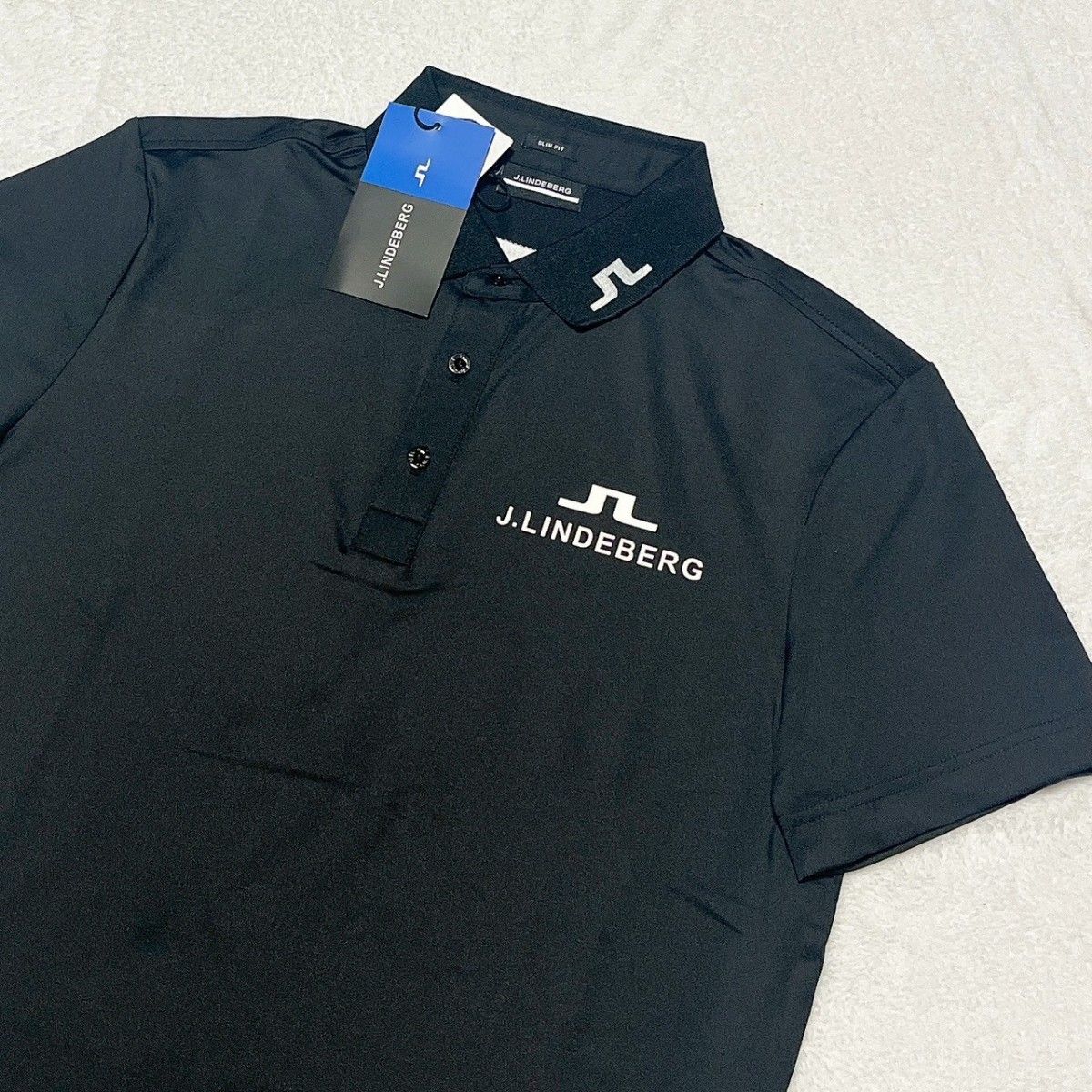 新品 J.LINDEBERG ゴルフ 半袖ポロシャツ ブラック メンズ XXL 新品 J LINDEBERG ゴルフ 半袖ポロシャツ ブラック XXL メンズ
