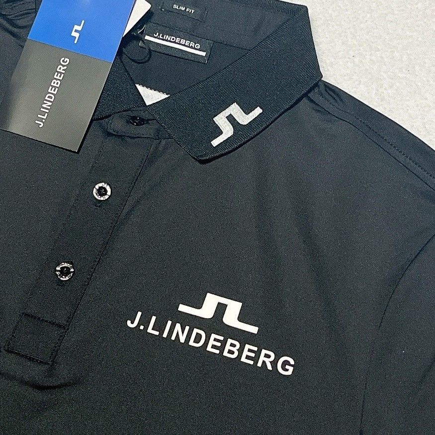 新品 J.LINDEBERG ゴルフ 半袖ポロシャツ ブラック Mメンズ 新品 J LINDEBERG ゴルフ 半袖ポロシャツ ブラック M メンズ 春