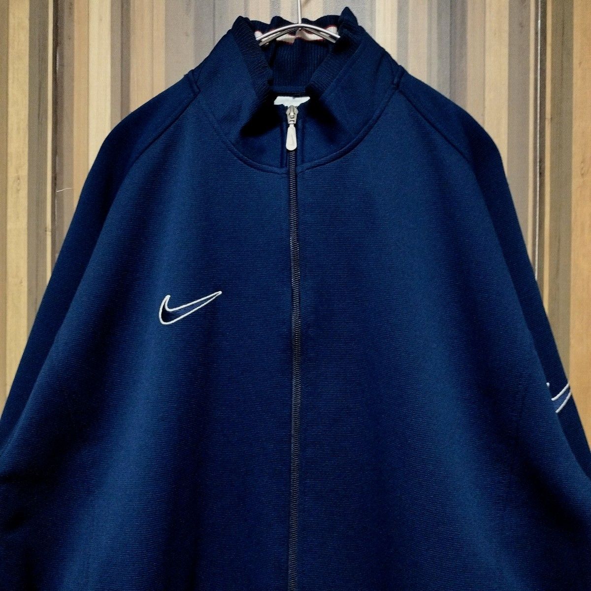 ナイキ NIKE スウッシュ 刺繍ロゴ ジャージ トラックジャケット XXL 90s【NIKE】ナイキ スウッシュ 刺繍ロゴ トラックジャケット L