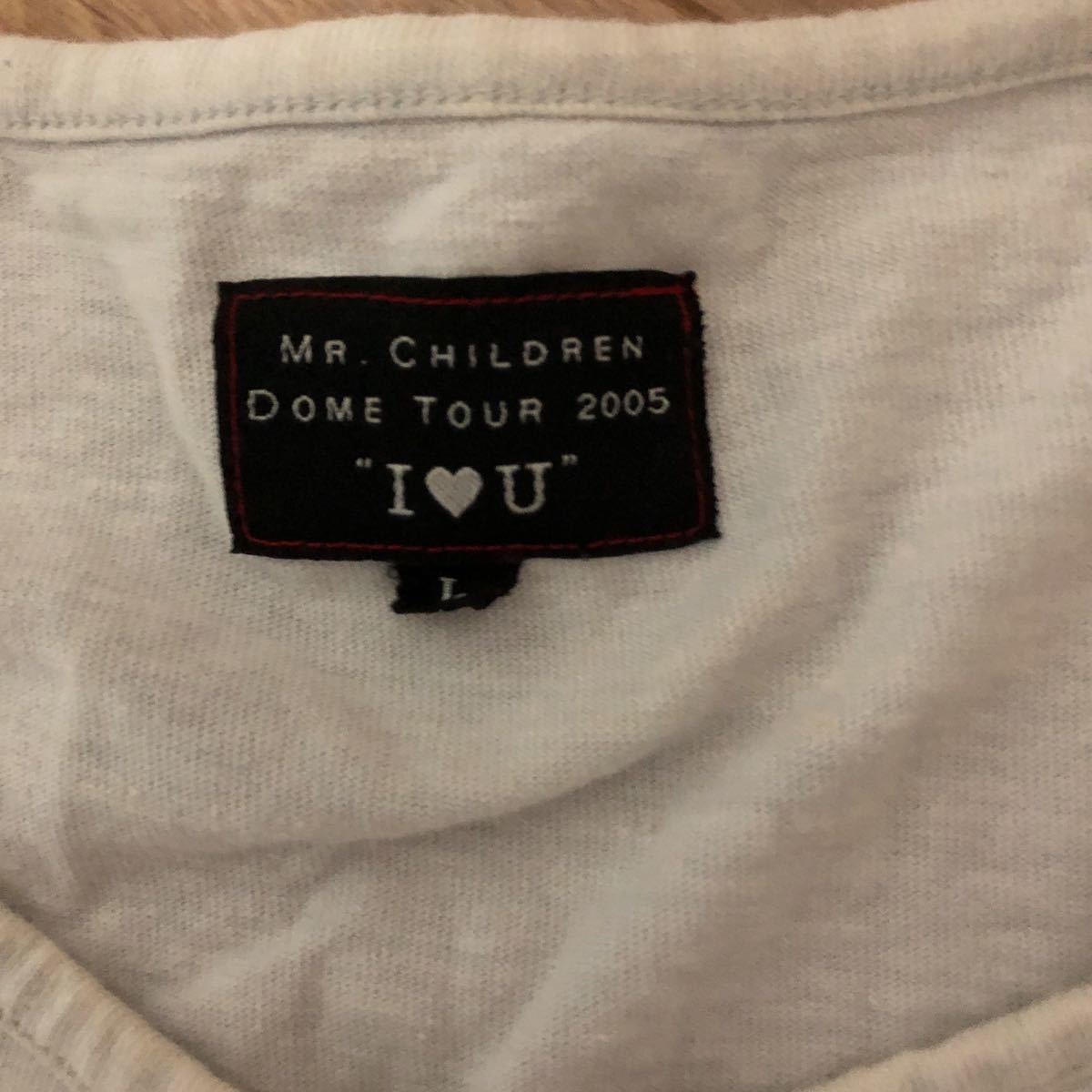 Tシャツ 半袖　Mr.Children ミスチル　ドームツアー2005 I LOVE U Lサイズ 汚れあり