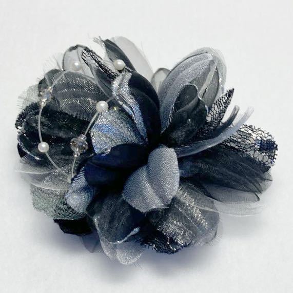  corsage 12T1001 black pearl * rhinestone attaching 