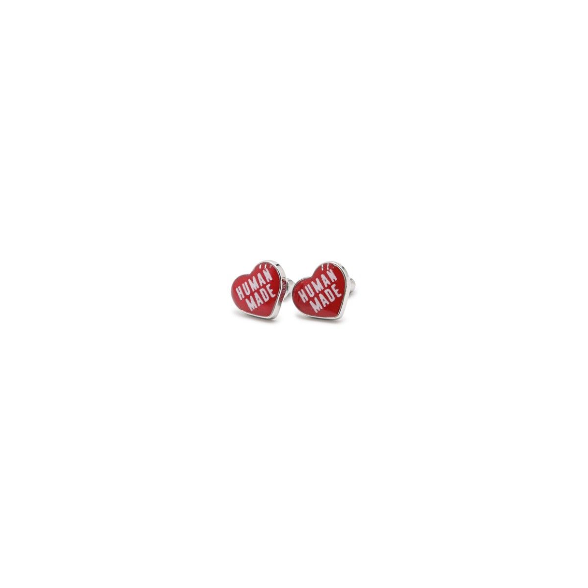 HUMAN MADE Heart Silver Earring ピアス 赤 両耳 HUMAN MADE HEART EARRINGS ピアス RED ヒューマンメイド 赤
