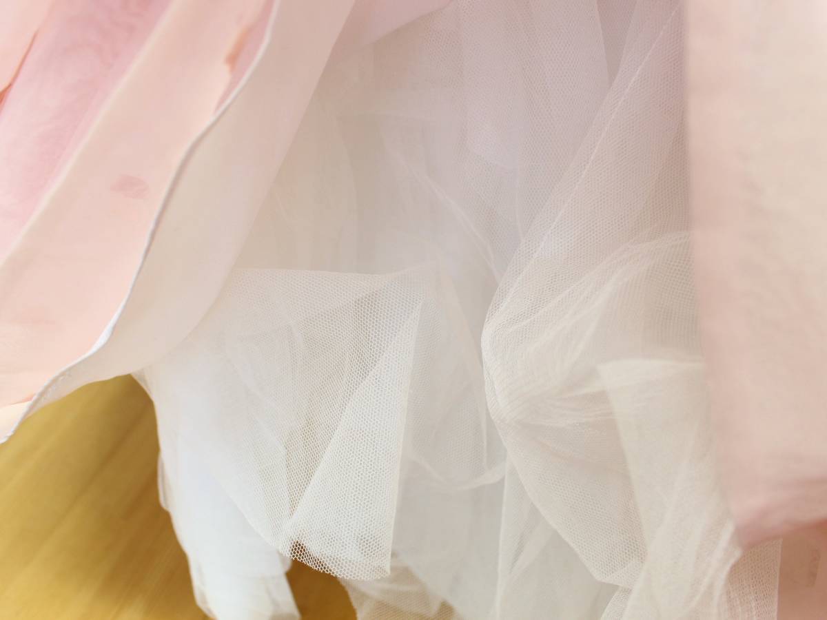 ■シェーナドゥーノ Scena D'uno■結婚式 ウェディングドレス カラードレス プリンセスドレス 和風 帯付き ピンク【6】_画像8