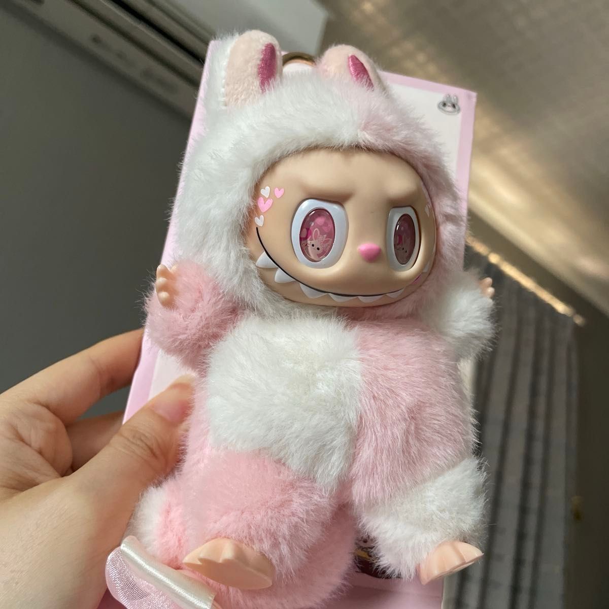 NEW★Labubu ZIMOMO ラブブ ジモモ ぬいぐるみ キーホルダー 紫 大人気 Labubu うさぎ ふわふわ カラフル ぬいぐるみ ピンク