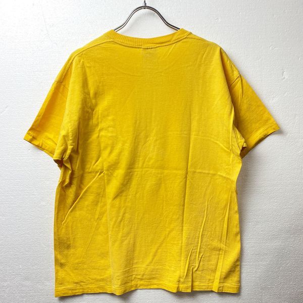USA製 90's ギャップ GAP クルーネック 半袖 ポケットTシャツ (S) 無地 黄色 ポケT 90年代 アメリカ製 旧タグ オールド_画像3