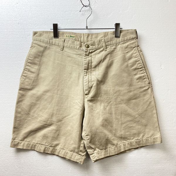 90's L.L.Bean LLビーン コットン チノショーツ カーキ系 (35) ショートパンツ 90年代 旧タグ オールド