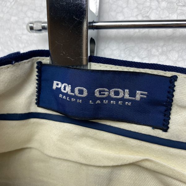 90's ポロラルフローレン ポロゴルフ 2タック ポリ ショーツ 紺 (33) ネイビー ショートパンツ 90年代 旧タグ オールド POLO GOLF_画像7