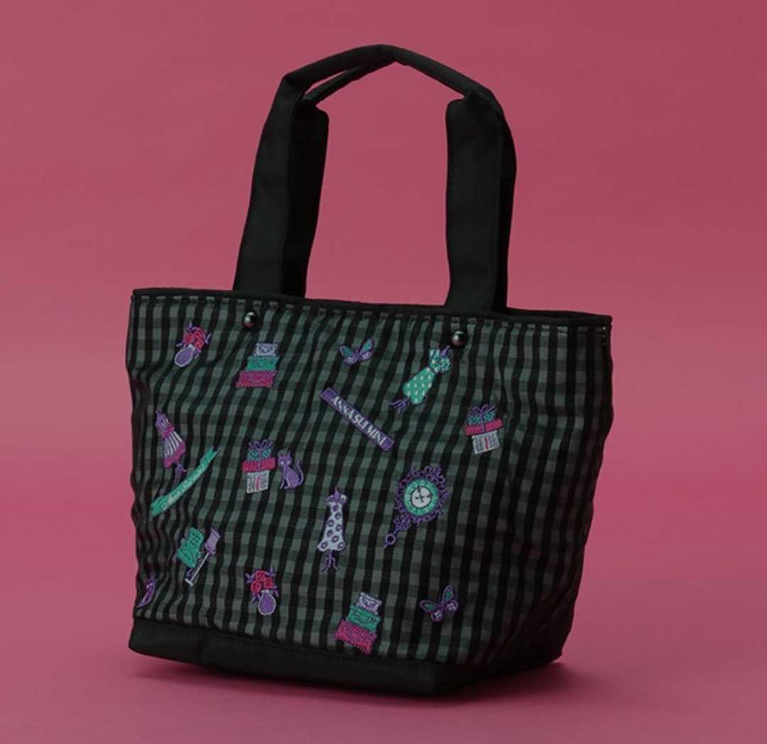 * Anna Sui Mini * original torso pattern .... tote bag black * cosme pattern * outing * toy * adult pretty * lunch bag *ANNASUImini*