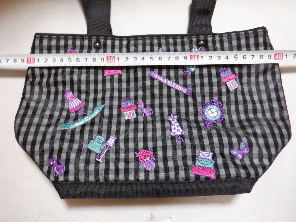 * Anna Sui Mini * original torso pattern .... tote bag black * cosme pattern * outing * toy * adult pretty * lunch bag *ANNASUImini*