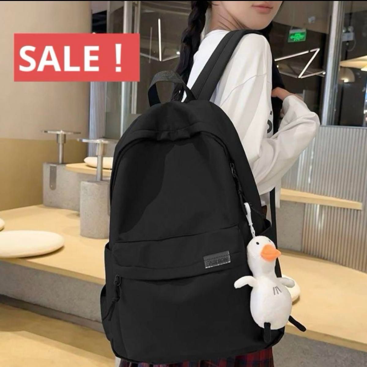★OY★バックパック★正規品/韓国直送料込/ユニセックス リュック 黒 ユニセックス 大容量 カバン シンプル 韓国 撥水