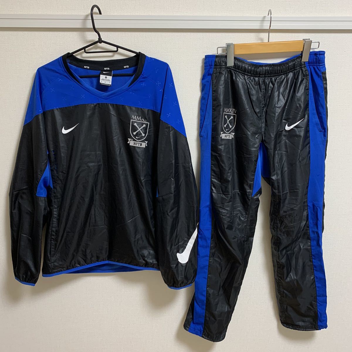 NIKE FOOTBALL NFTB 裏地有 ピステ 上下セット ナイキ サッカー フットサル ウインドブレーカー  トレーニングウェア｜PayPayフリマ