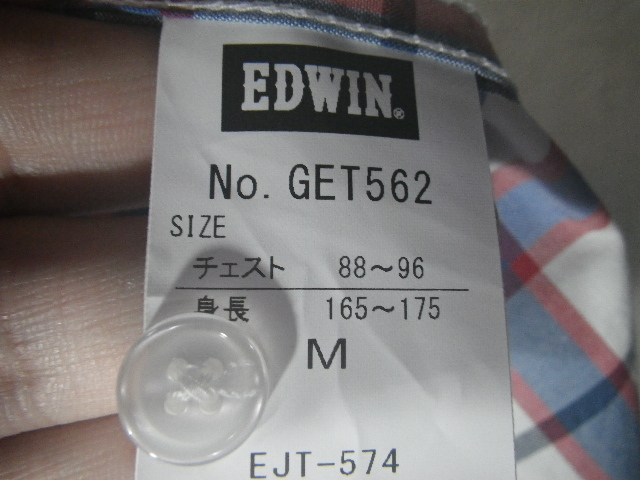 to1278 EDWIN　エドウィン　半袖　チェック　シャツ　人気　送料格安_画像5