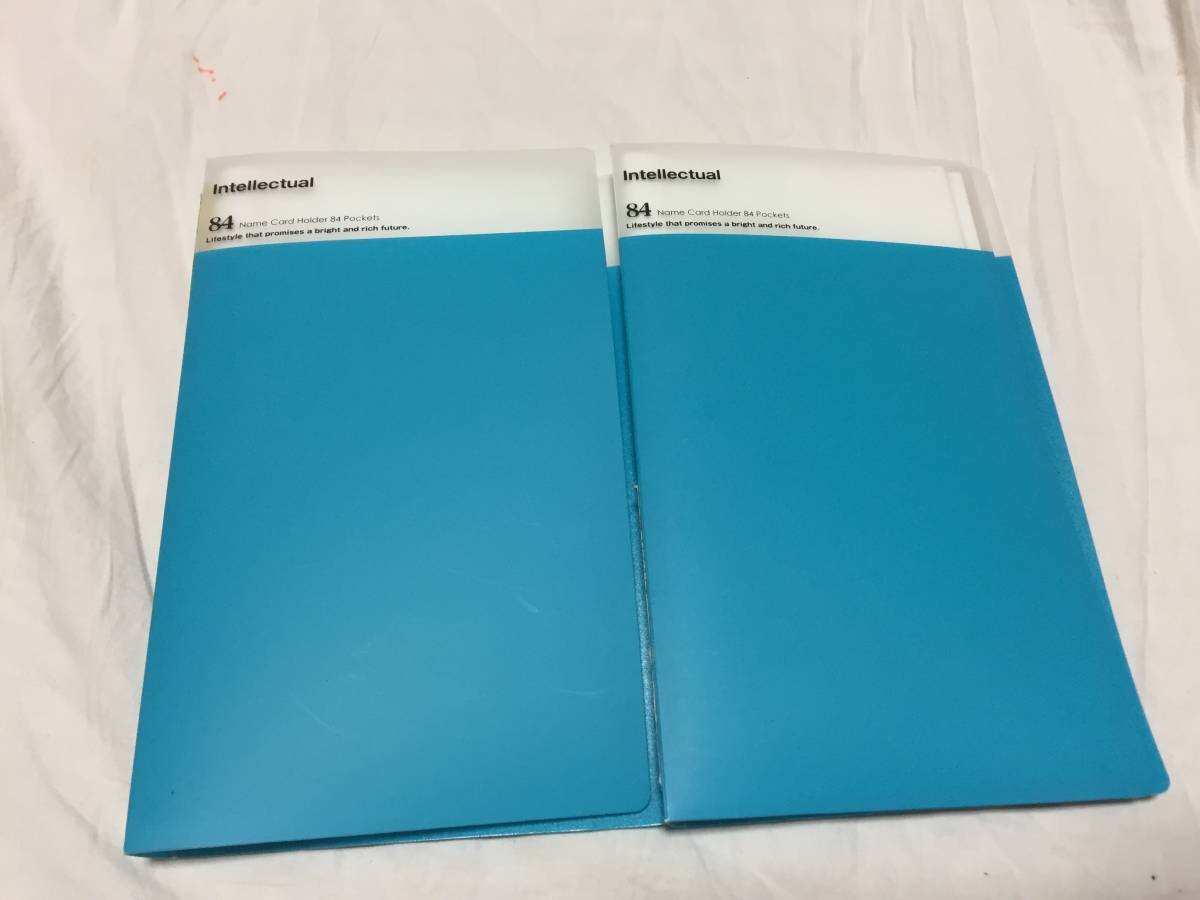 【送料無料！８４ポケット×２冊一括出品の名刺ホルダーですが・・・訳アリで298円即決出品！】３列のミニサイズで持運び・保存らくらく！の画像1