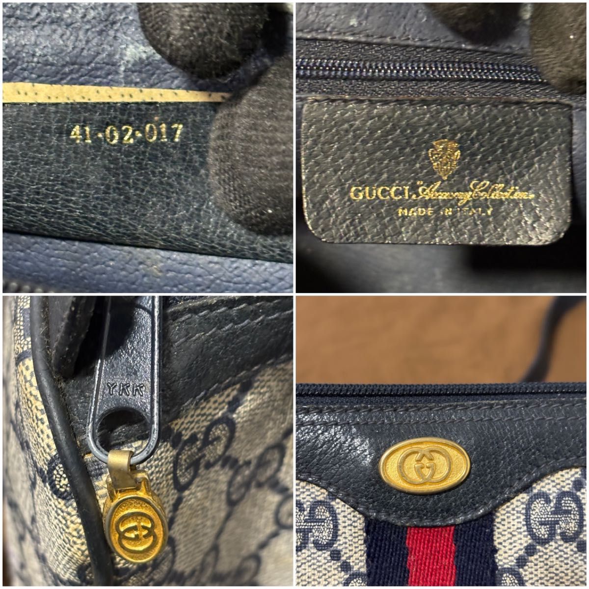 希少 オールドグッチ シェリーライン ショルダーバッグ GGスプリーム ネイビー 希少】GUCCI グッチ ショルダーバッグ シェリーライン GG