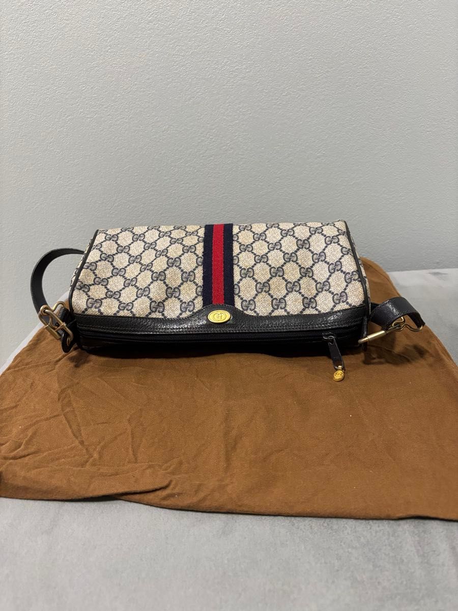 希少 ヴィンテージ GUCCI シェリーライン ショルダーバッグ 希少】GUCCI グッチ ショルダーバッグ シェリーライン GG