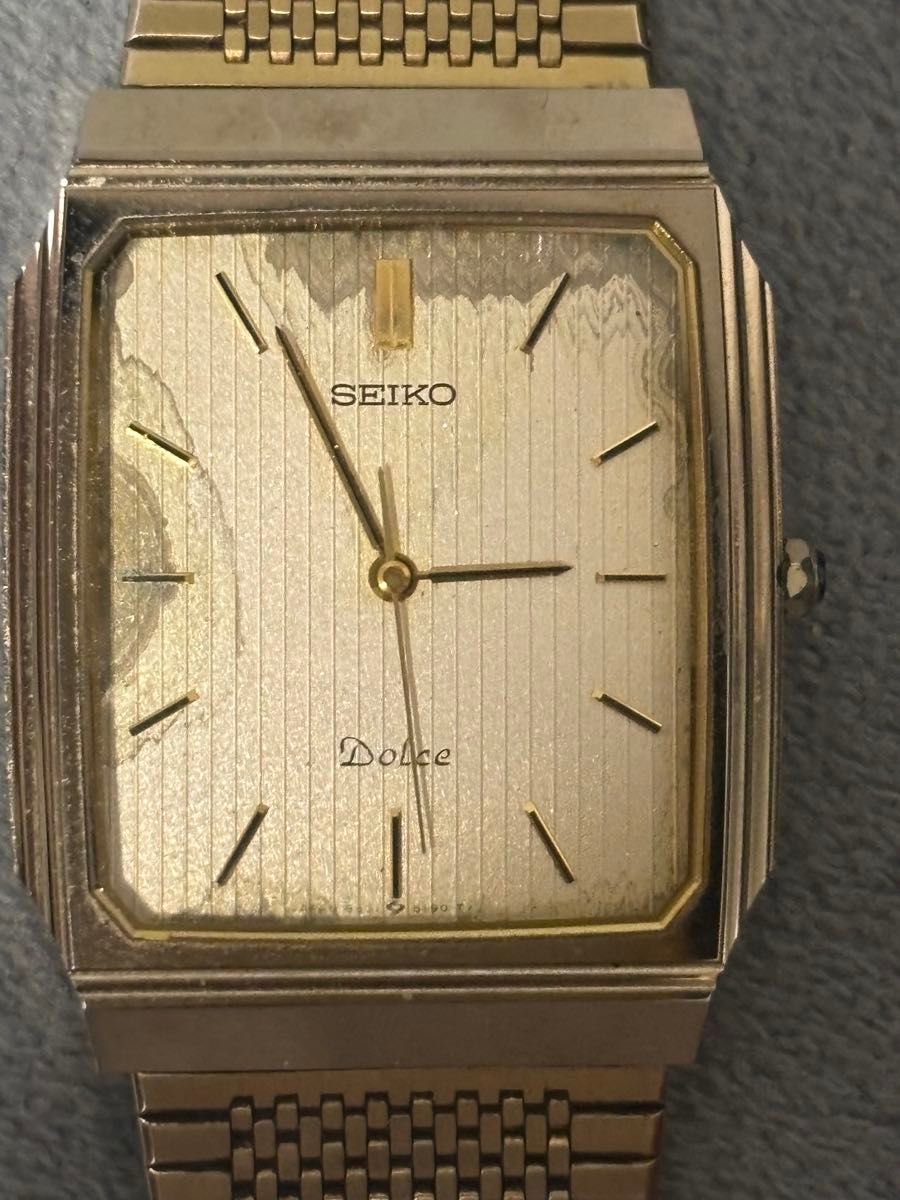 SEIKO Dolce 紳士用腕時計 稼働品 4月電池交換済 電池交換済】 セイコー SEIKO DOLCE TUNGSTEN CARBIDE 稼働品