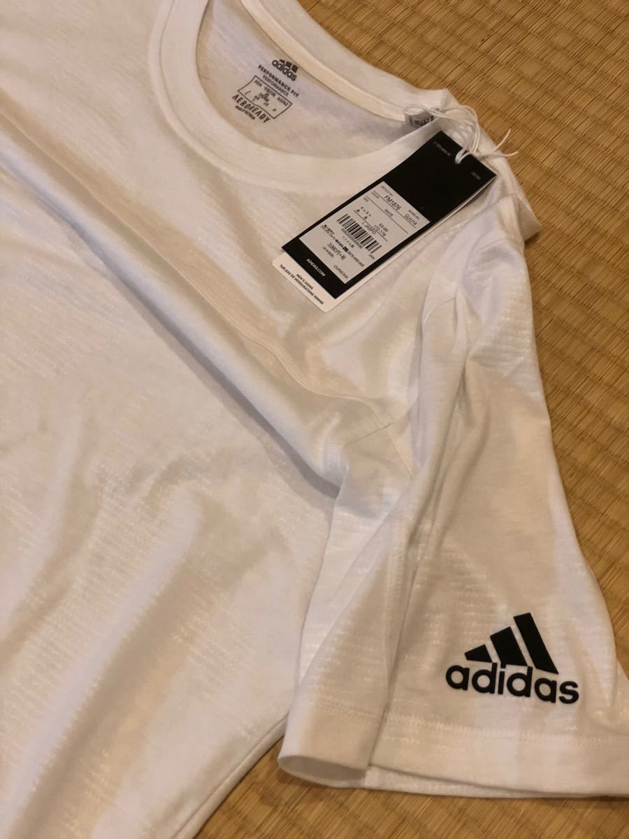 adidas アディダス メンズ Tシャツ 半袖 白 Lサイズ