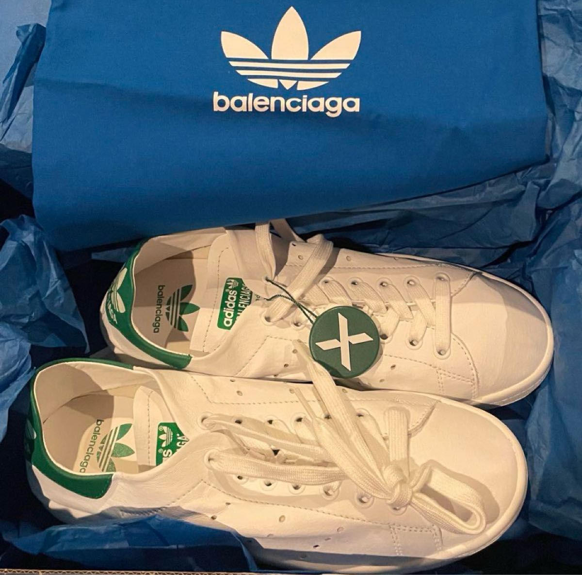 ◆コラボ◆BALENCIAGA X ADIDAS STAN SMITH(W)◆正規品◆関税込 BALENCIAGA x adidas Stan Smith 26cm 39 緑|Yahoo!フリマ(旧