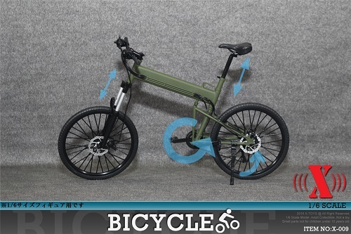 X-TOYS - 1/6 scale figure for folding type bicycle green color X-009D