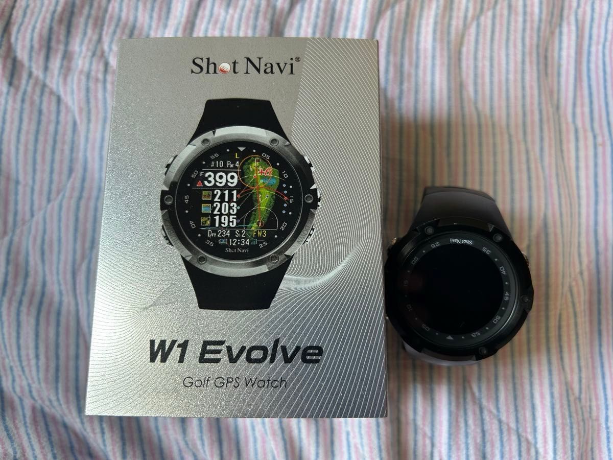 【美品】Shot Navi W1 Evolve ブラック Shot Navi W1 Evolve ゴルフGPSウォッチ ブラック|Yahoo!フリマ