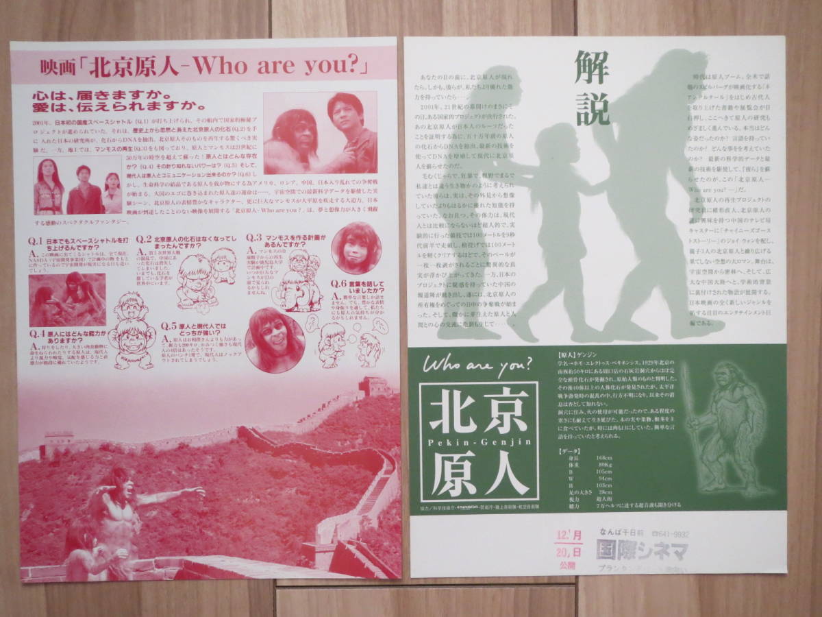ヤフオク 映画チラシ 北京原人 2種 邦画 劇場版ちらし 緒 ヤフオク 映画チラシ 北京原人 2種 邦画 劇場版ちらし 緒