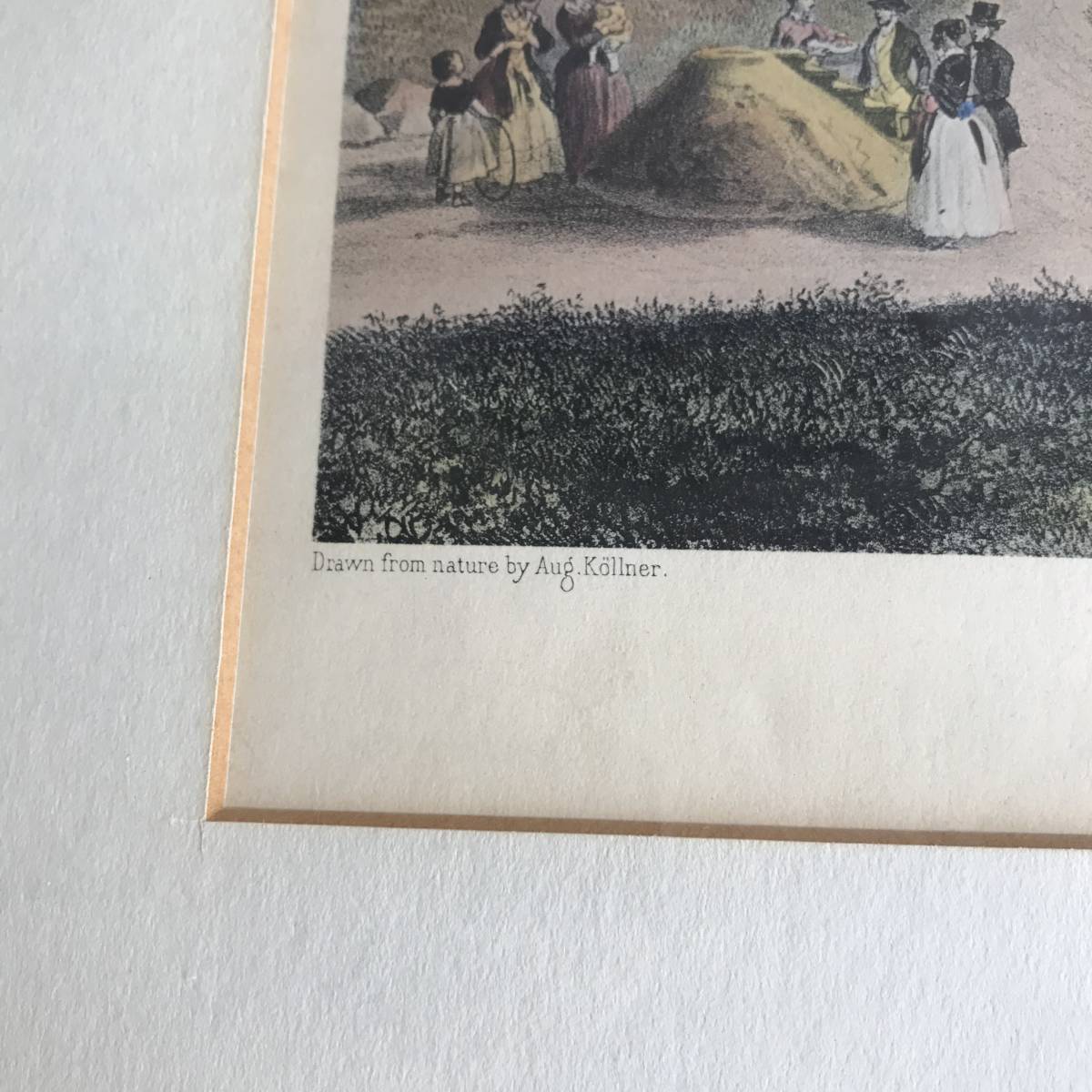  valuable! antique Europe landscape painting lithograph ornament Vintage / interior Europe 50*s70*s France England picture bro can to