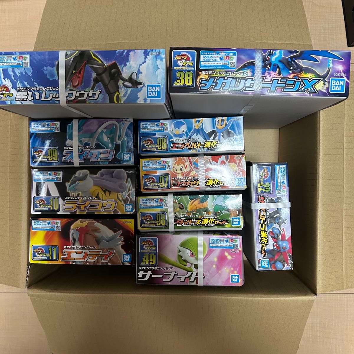 ポケプラ メガリザードンx 黒いレックウザ 伝説三犬 御三家 セット 未組立新品 ポケプラ メガリザードンx 黒いレックウザ 伝説三犬 御三家