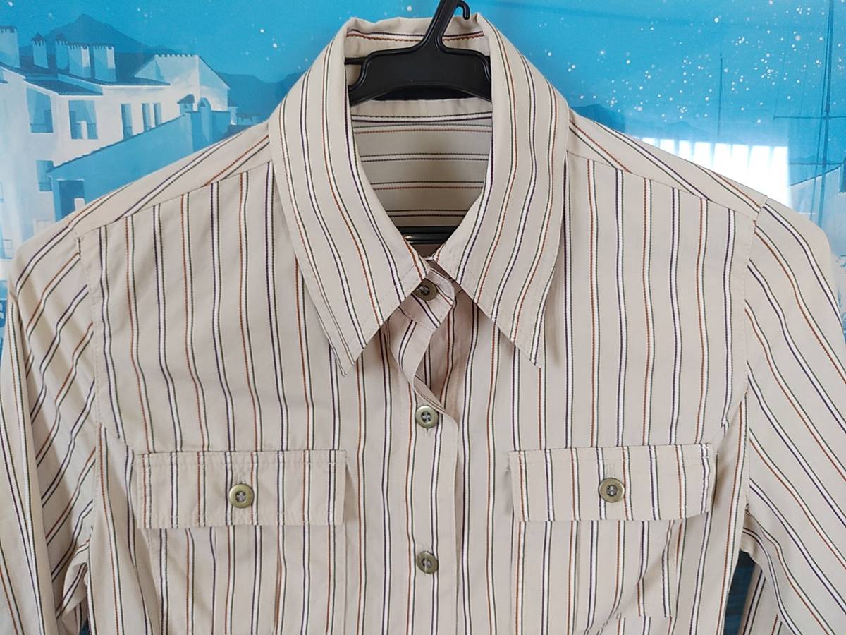 [ Cecil McBee ] stripe shirt * 7 minute sleeve 