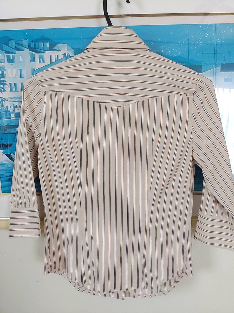 [ Cecil McBee ] stripe shirt * 7 minute sleeve 