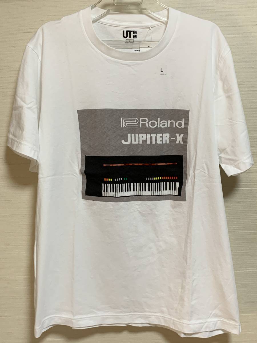 UNIQLO(ユニクロ) メンズ ザ・ブランズ ミュージック UT Roland JUPITER-X レギュラーフィット Lサイズ 未使用 Tシャツ 人気完売 販売終了_画像1