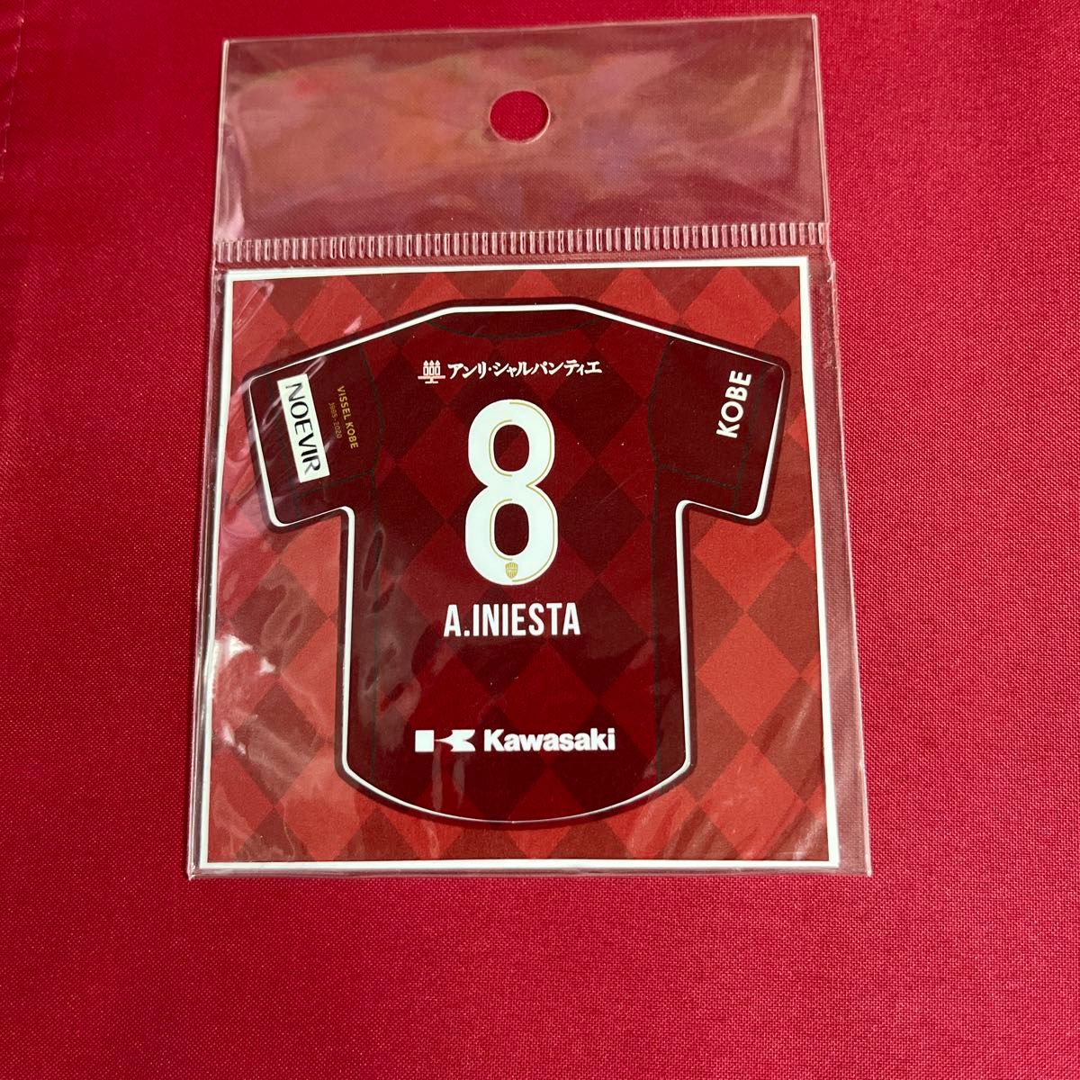【新品未使用】イニエスタ ユニフォーム ヴィッセル神戸 タグ付き Lサイズ ヴィッセル神戸 イニエスタ ユニフォーム型ステッカー未使用