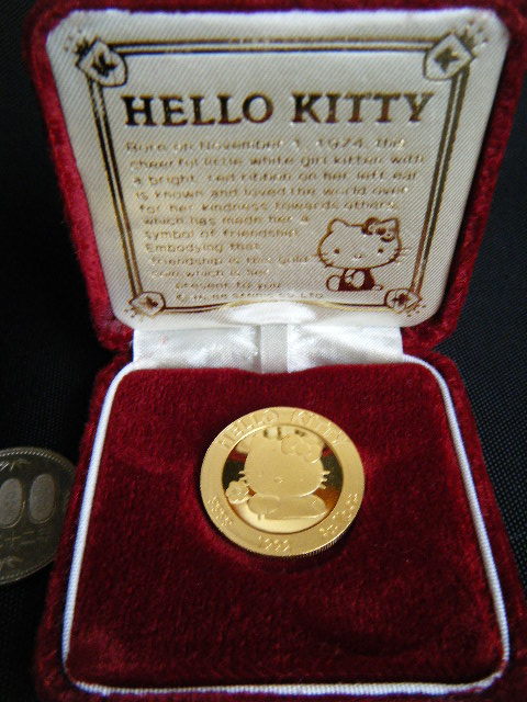 ふるさと割 超希少品 ハローキティ 純金 金貨 1 2oz 1992年製 限定製造