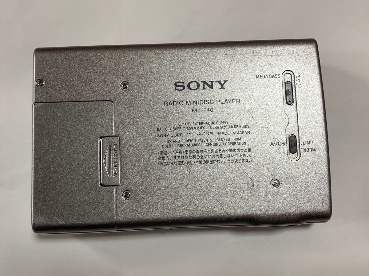 SONY MZ-F40 FM/AM付き　動作品 