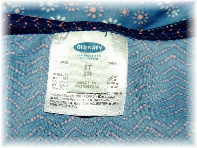 GAP　OLDNAVY　フロントティアードフリル飾り　セパレート水着　3才（95位）　ネイビー　_画像6