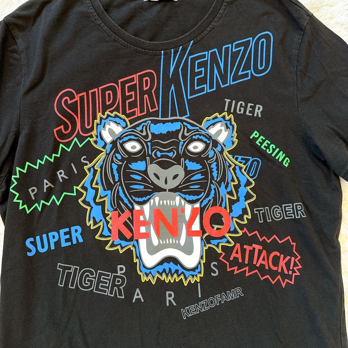 KENZO タイガーロゴ Tシャツ 2色セット KENZO ケンゾー タイガーロゴ 半袖Tシャツ ポルトガル製 XL