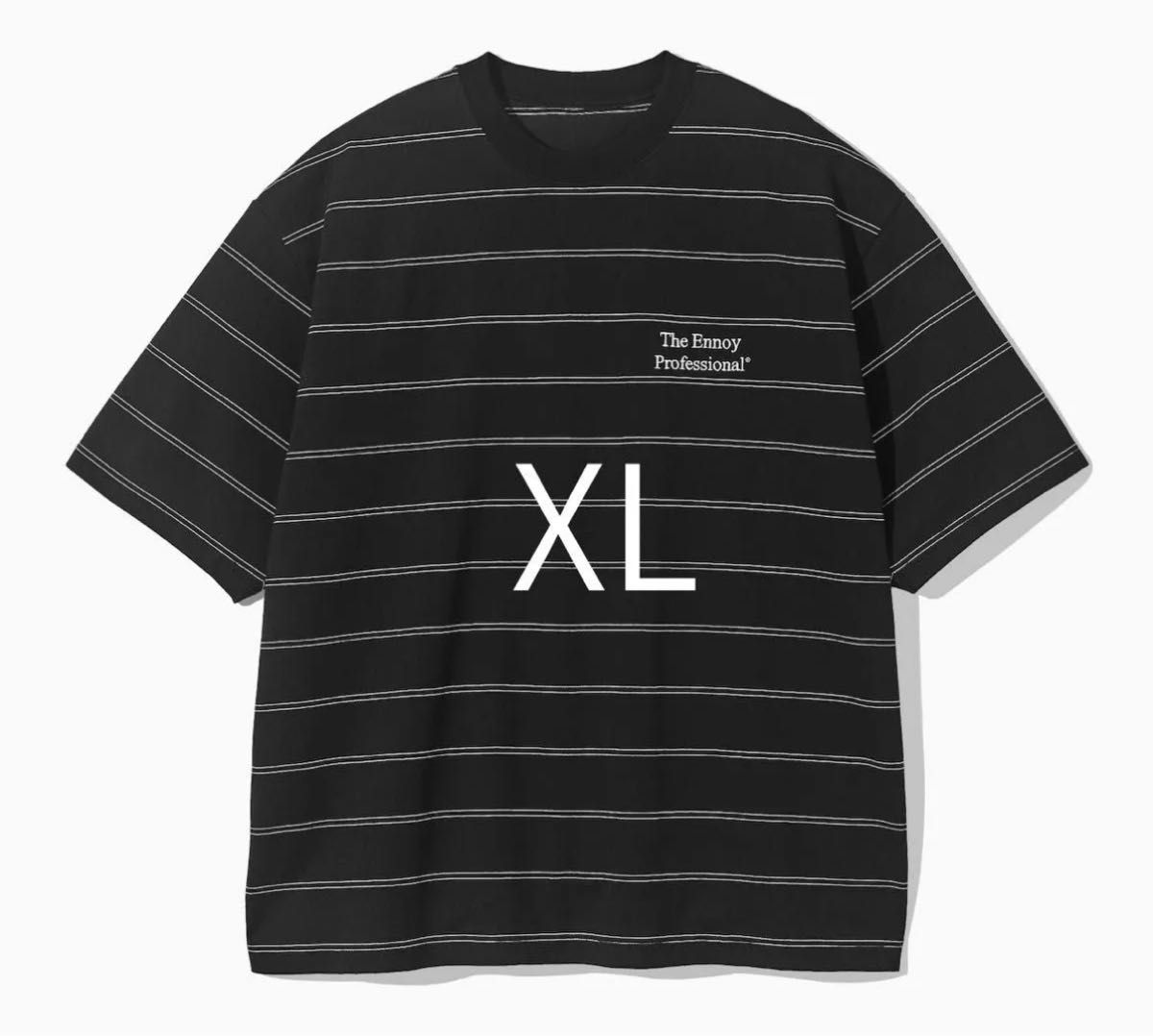 Ennoy/TシャツPROFESSIONAL LOGO L ブラック ENNOY Panel Border S/S T-Shirt