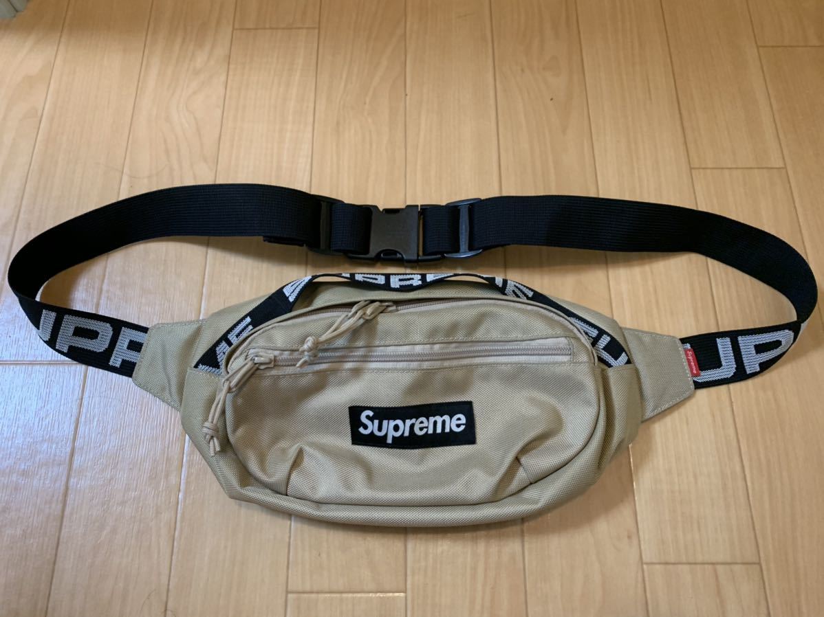 Supreme Waist Bag Tan 18SS シュプリーム ウエスト バッグ ウエストバッグ バック かばん タン ベージュ 中古