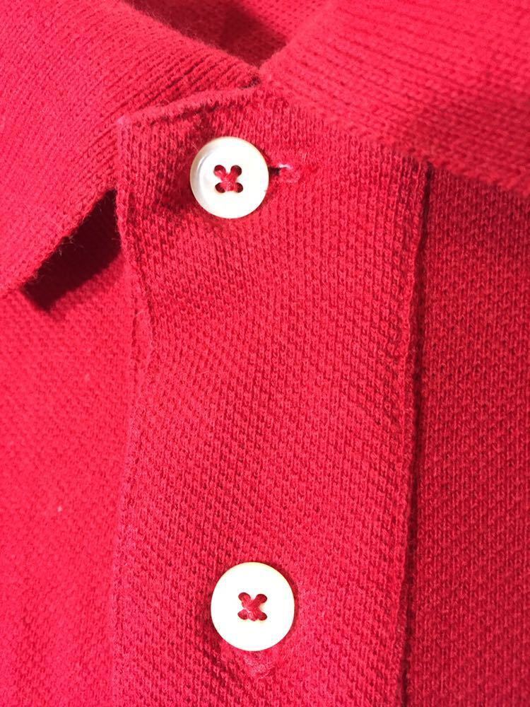 90's オールド ビンテージ POLO RALPH LAUREN ポロラルフローレン 鹿の子 ポロシャツ S 赤 レッド old vintage Polo shirts アメリカ古着_画像5