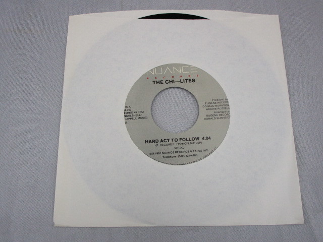 【SOUL ７”】THE CHI-LITES / HARD ACT FOLLOW、HARD ACT TO FOLLOW _画像1