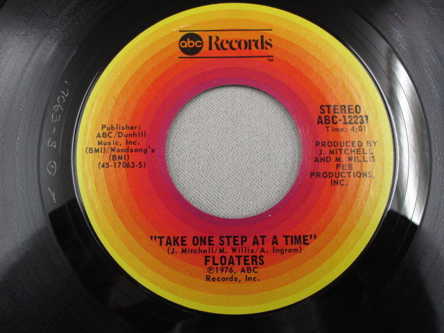 【SOUL ７”】FLOATERS / I AM SO GLAD I TOOK MY TIME、TAKE ONE STEP AT A TIME _画像3