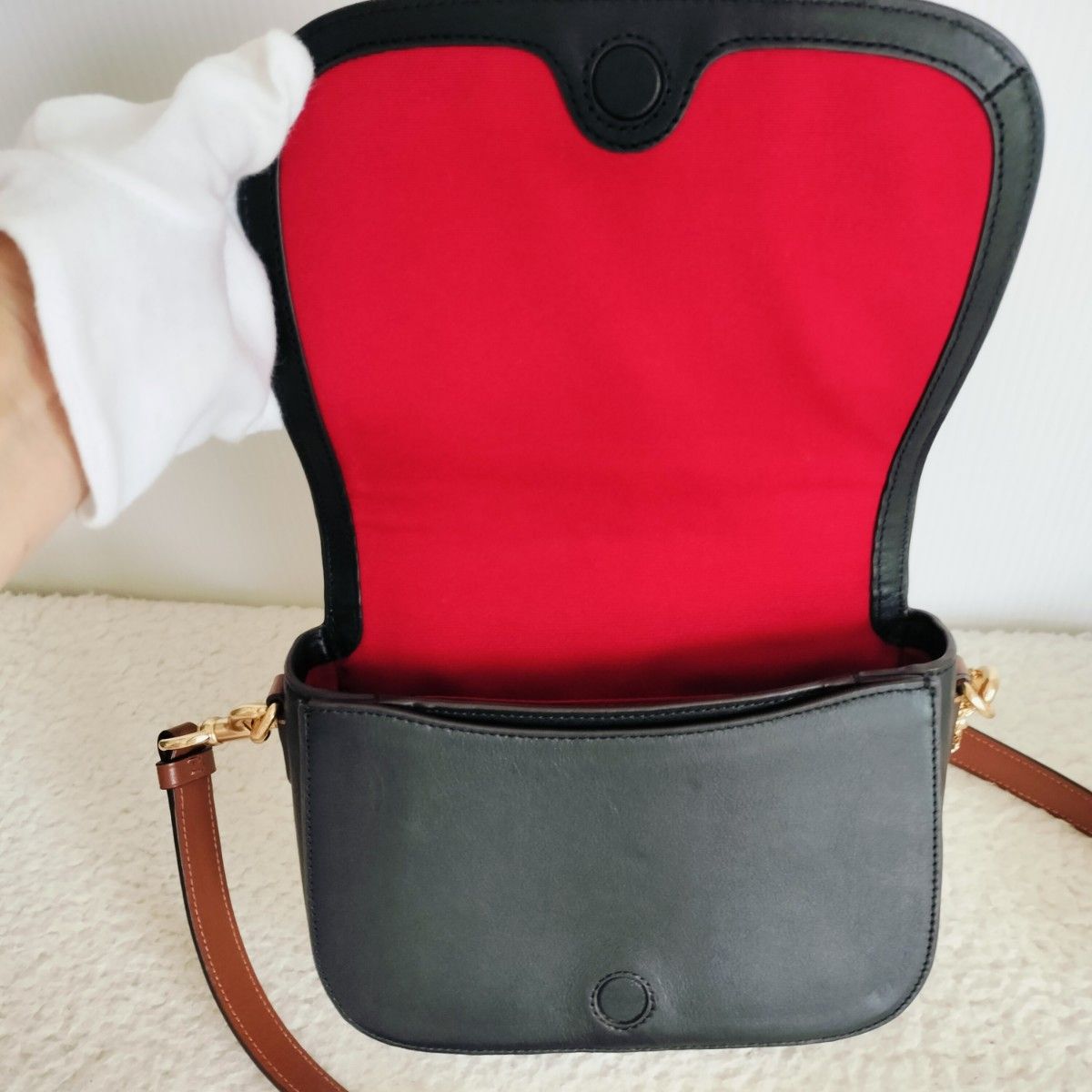 【極美品】COACH ショルダーバッグ ダークブラウン/ブラック 極美品 COACH コーチ クロスボディ ショルダーバッグ ホース