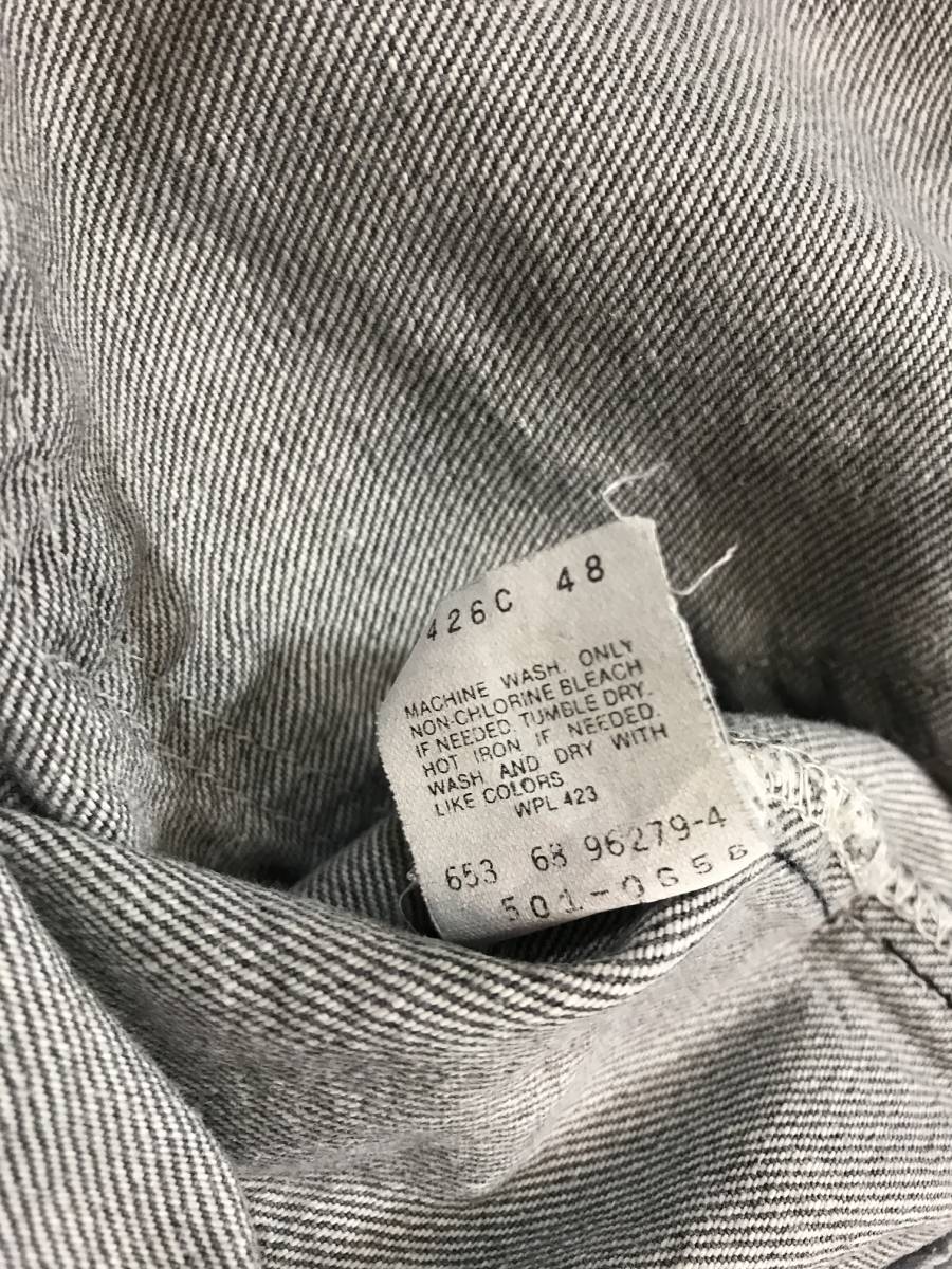 古着 550 W36 デニム パンツ ビンテージ 80 70 60 USA vintage リーバイス Levi's ジーンズ 501 ブラック ダメージ ヒゲ _画像6