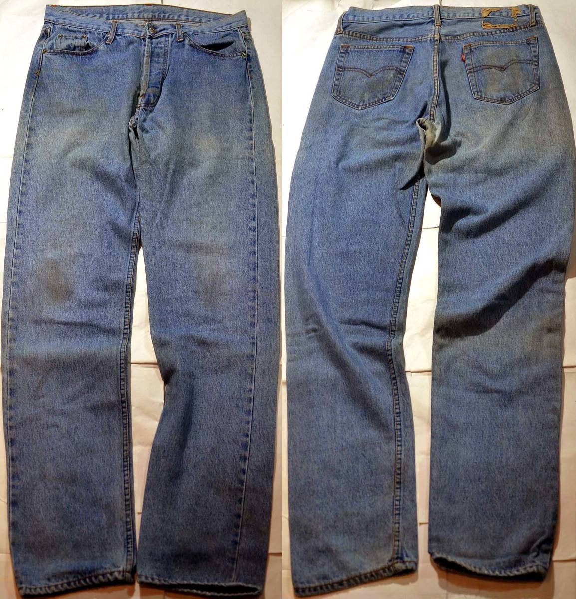 t382/LEVIS501MADE IN U.S.A.ハチマルオールド 80's 裾チェーン CARE~ 謎！_画像1