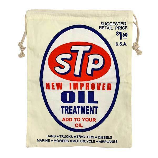 STP OIL缶柄 巾着袋 道具袋 シューズケース お弁当袋 マルチポーチ マルチ巾着 アメリカ雑貨 新入学 スクールバッグ 企業_画像1