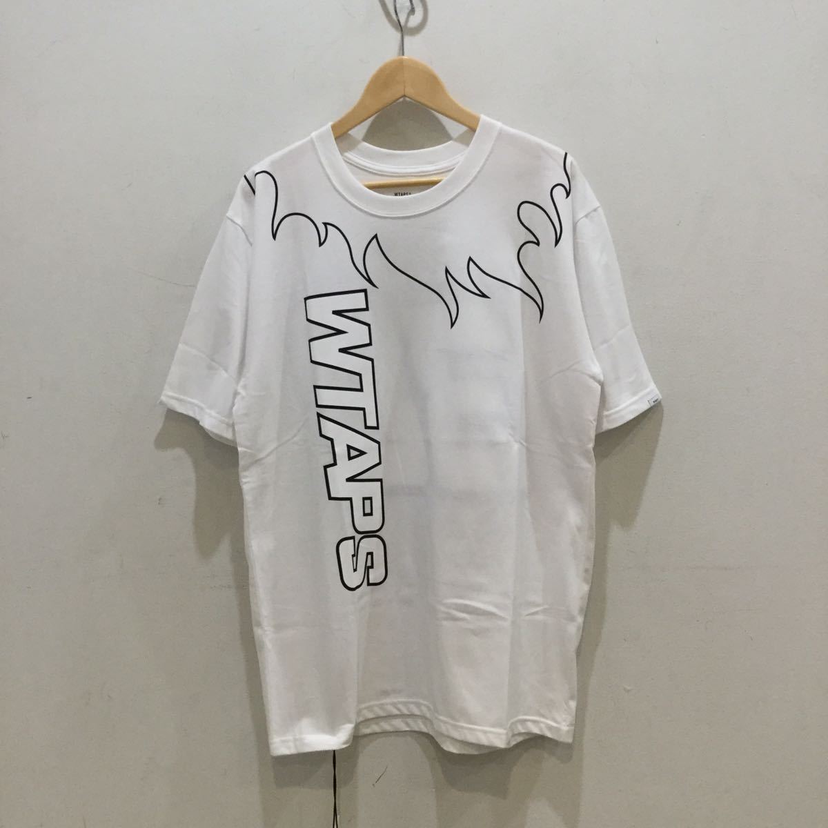 新しい到着 WTAPS ダブルタップス サイズL ホワイト Tシャツ プリント