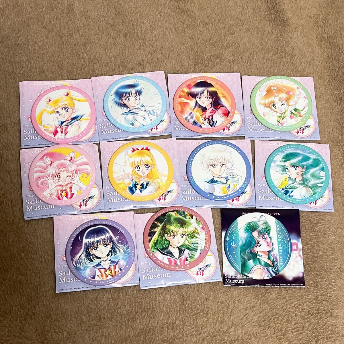 セーラームーン ミュージアム 缶バッジコレクション 全10種 コンプ 第1弾 美少女戦士セーラームーン ミュージアム 缶バッジ コレクション