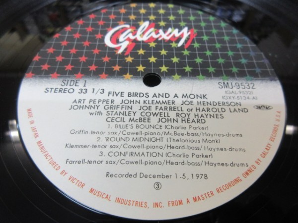 G３S///2LP★無傷★ART PEPPER（アート・ペッパー）｜GALAXY JP MAT:111/111/111/111「バード＆バラッズ（w/OBI）」_画像4