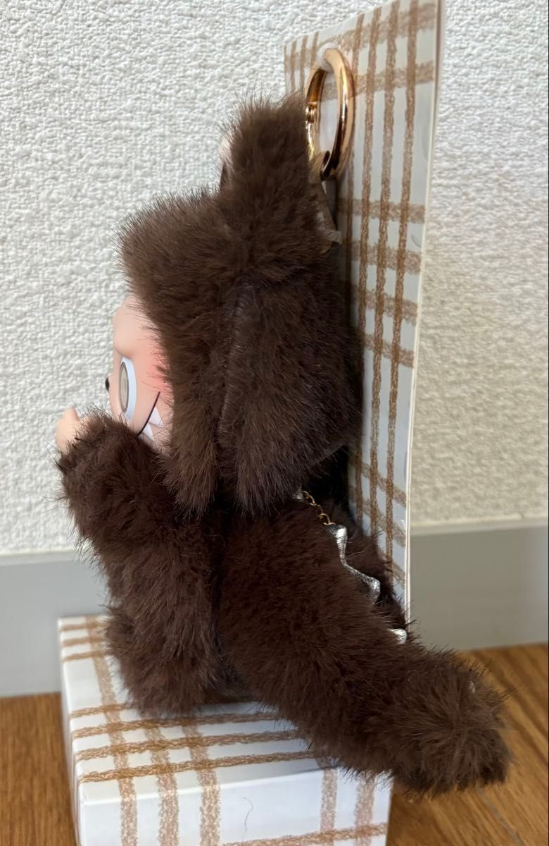 ZIMOMO ジモモ LABUB ふわふわぬいぐるみ 本我 ブラウン 海外限定》ZIMOMO ジモモ ふわふわ ぬいぐるみ LABUBU ブラウン